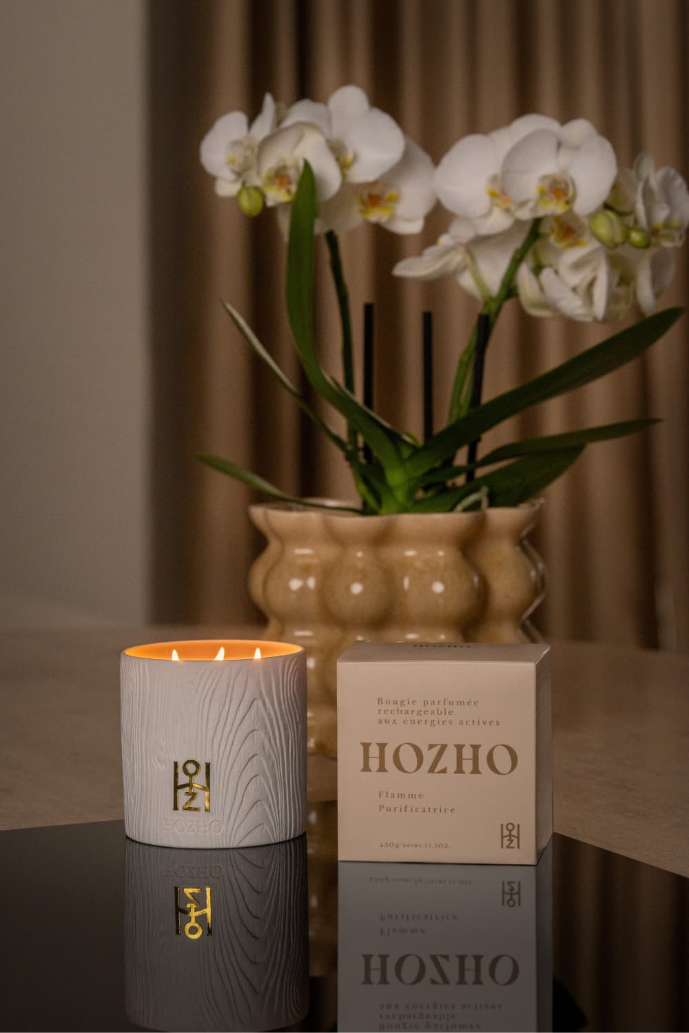 Bougie énergétique Purificatrice et sa boîte