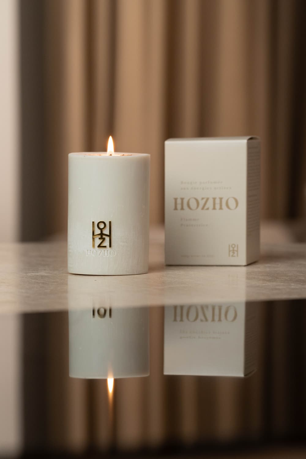 Bougie Protectrice P Box - Soin parfumé HOZHO aux énergies actives pour la maison et le corps