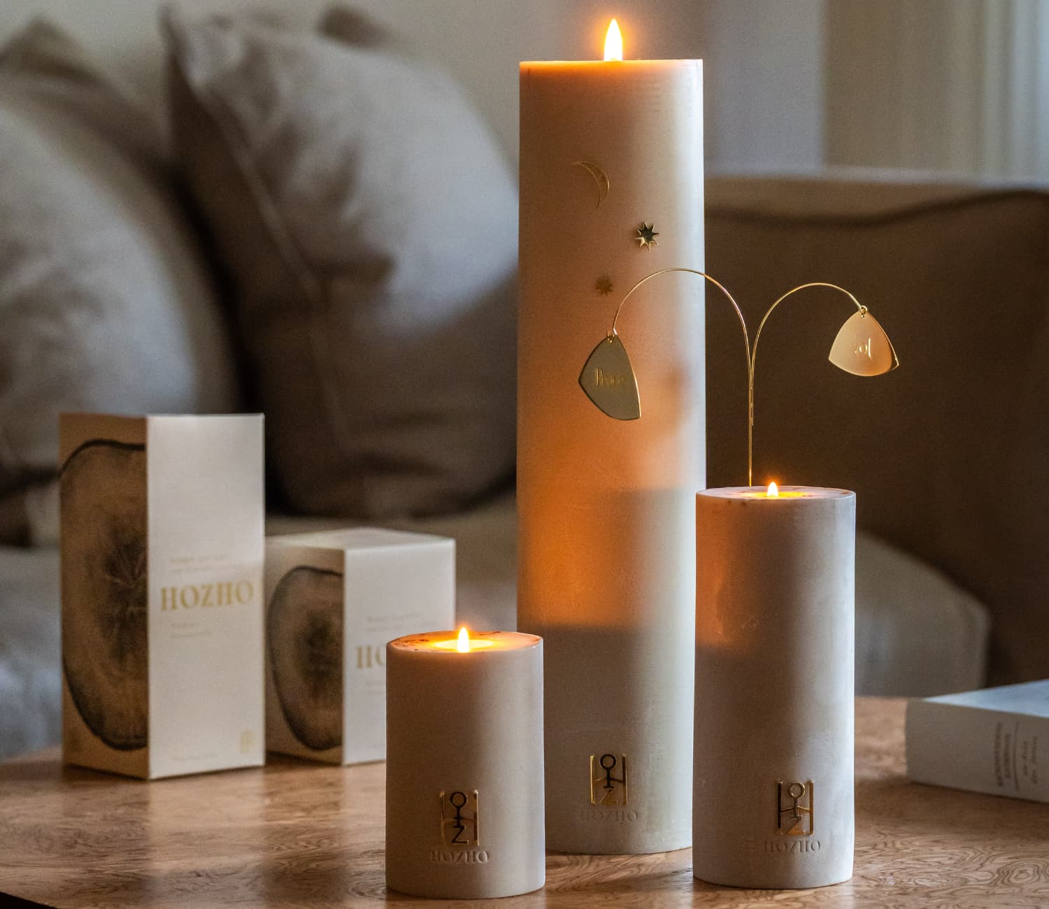 Bougie Protectrice Groupe - Soin parfumé HOZHO aux énergies actives pour la maison et le corps