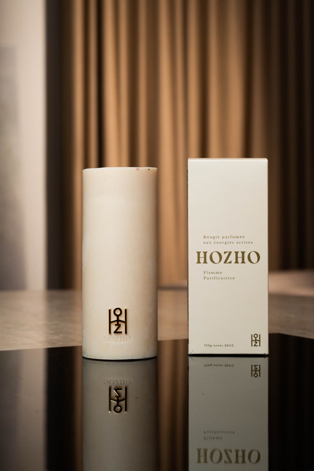 Bougie Purificatrice M Box - Soin parfumé HOZHO aux énergies actives pour la maison et le corps