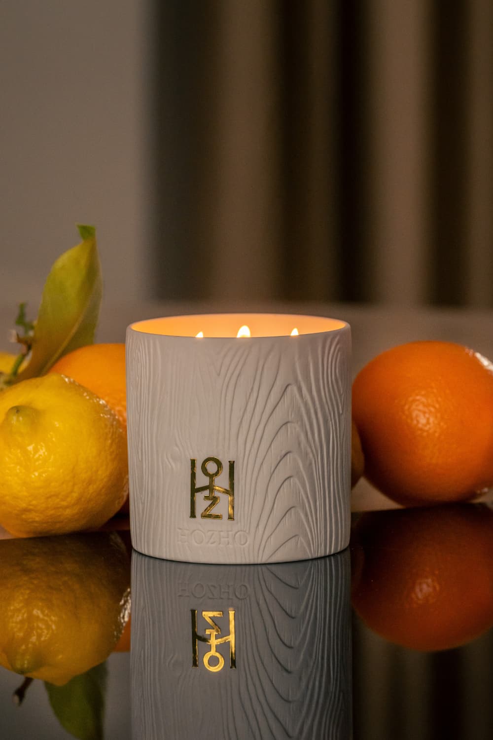 Bougie énergétique Vitalisante et sa porcelaine biscuit